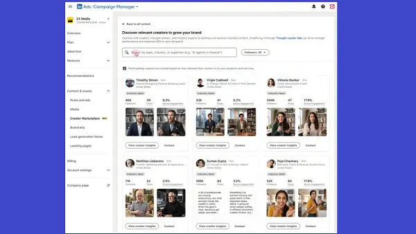 LinkedIn Creator Marketplace