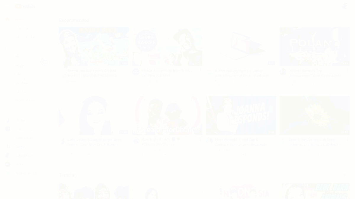 YouTube playlist option