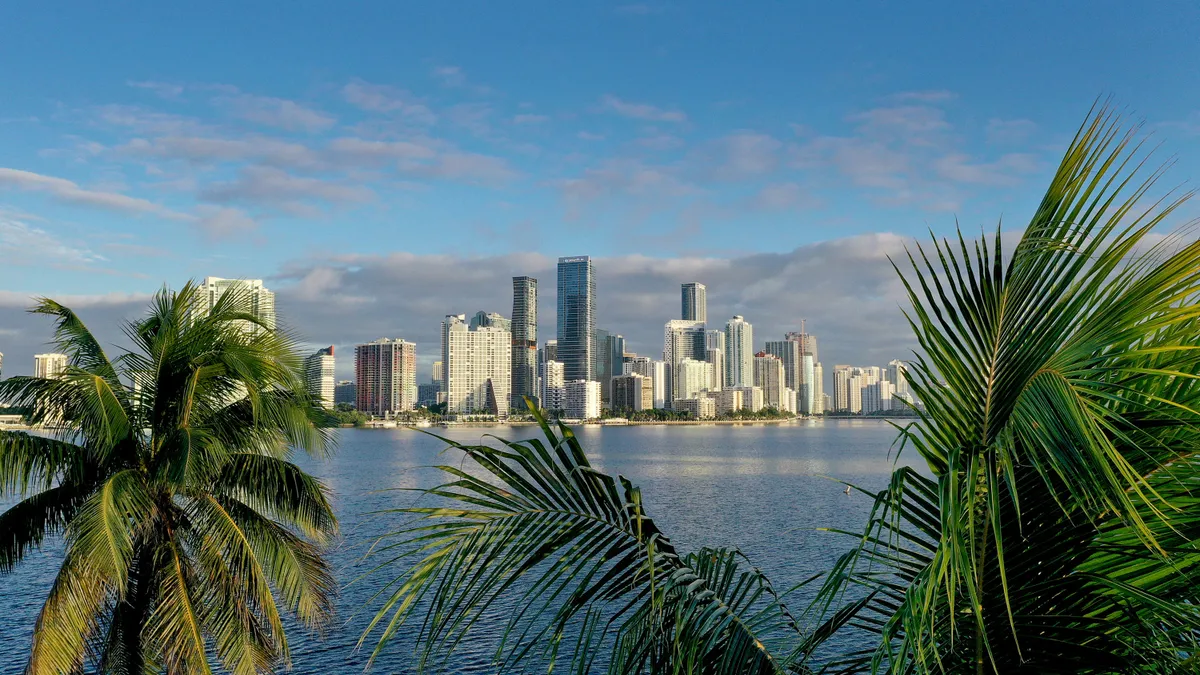 A photo of the Miami skyline