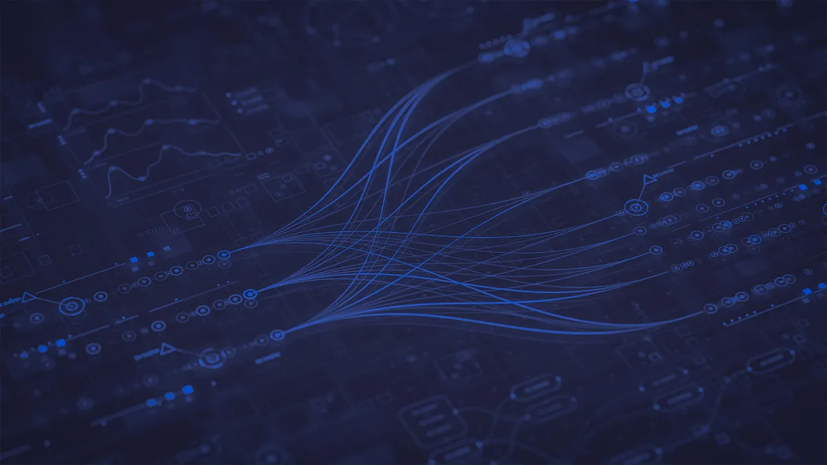 Big data technology Data science analysing artificial intelligence generative AI deep learning machine learning algorithm Neural flow network analytics