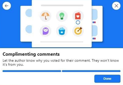 Facebook up and downvotes for group comments
