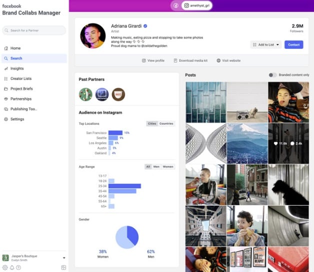 Facebook Brand Collabs Manager