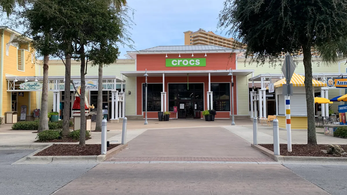 A Crocs storefront