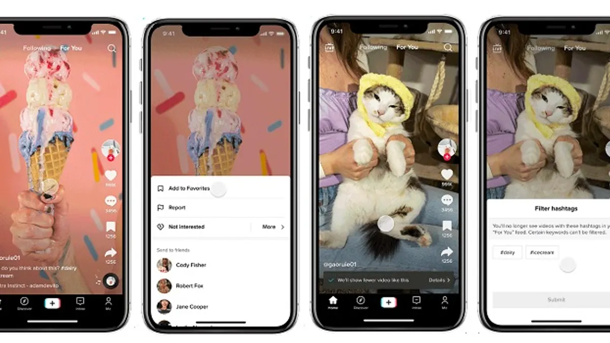 TikTok keyword filters