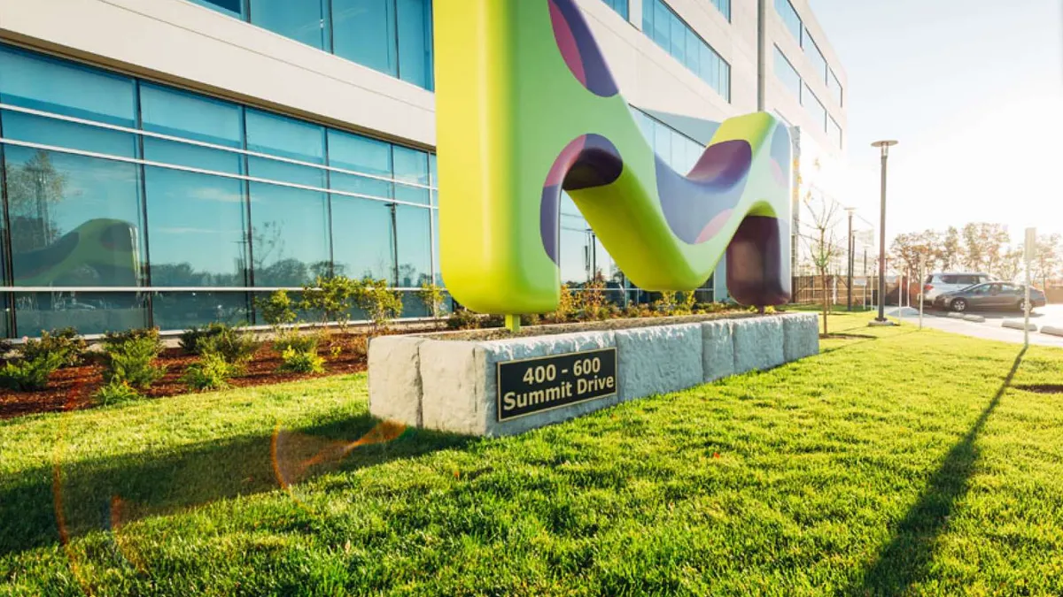 Exterior building picture of the Merck KGaA Life Science site in Burlington, U.S.