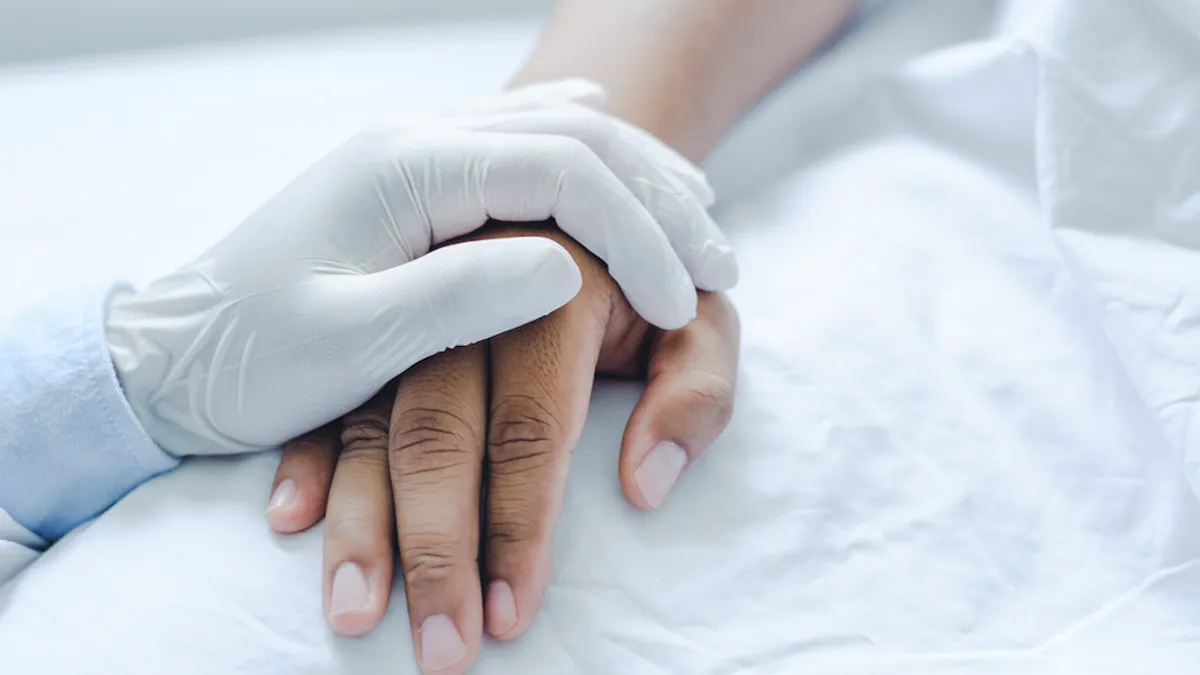 hands connecting healthcare