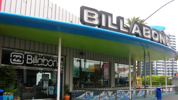 The exterior of a Billabong store.