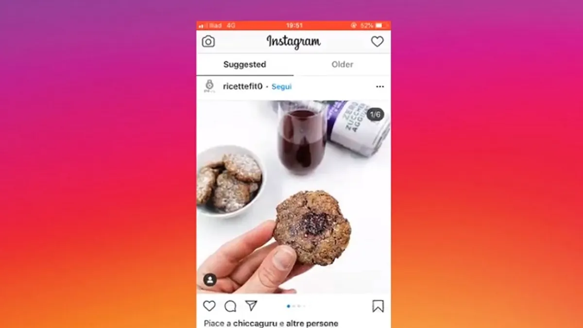Instagram recommended test