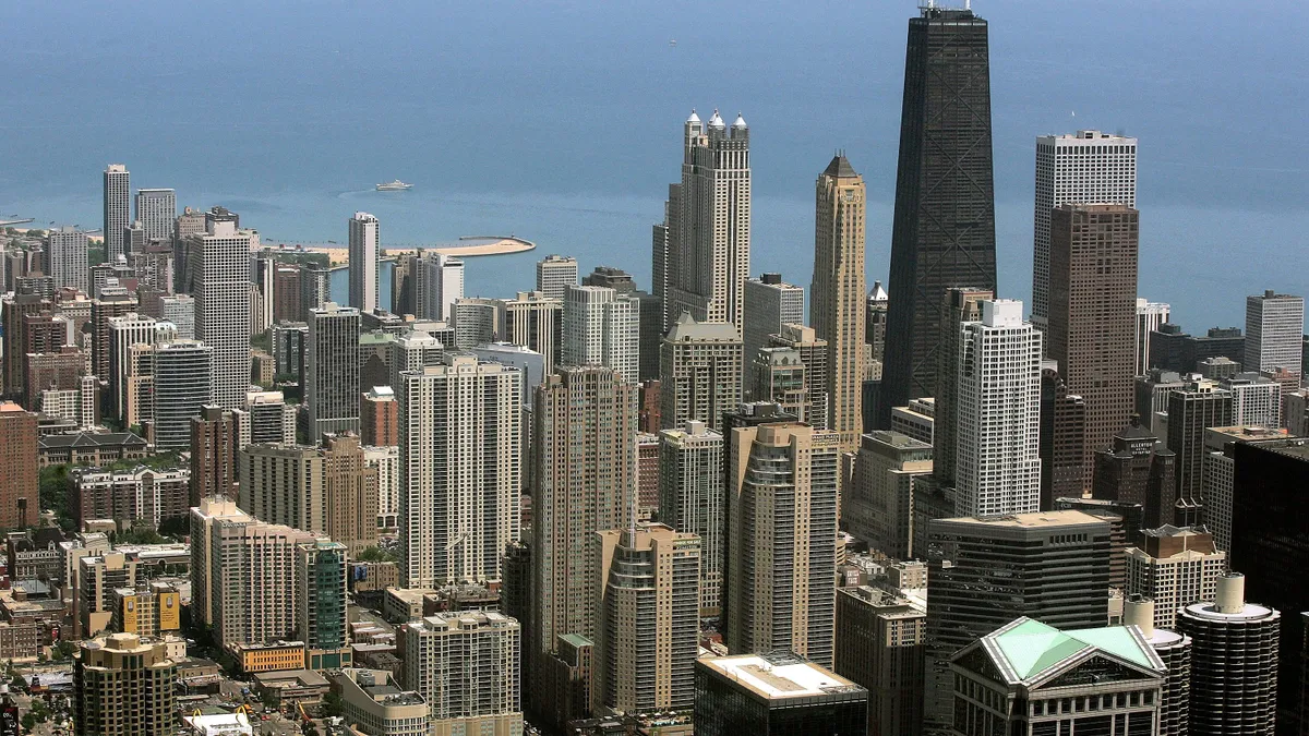 Chicago skyline with high rises