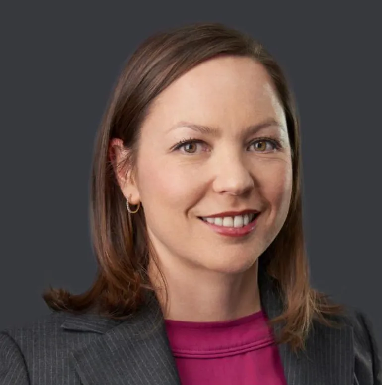 A headshot shows Granite Construction Chief Accounting Officer Staci Woolsey.