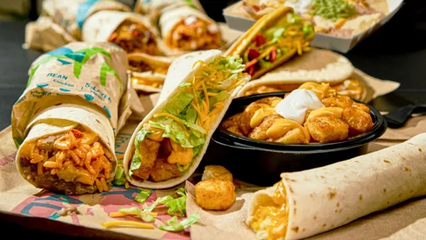 An image of serveral food items from Taco Bell's Craving's Value Menu