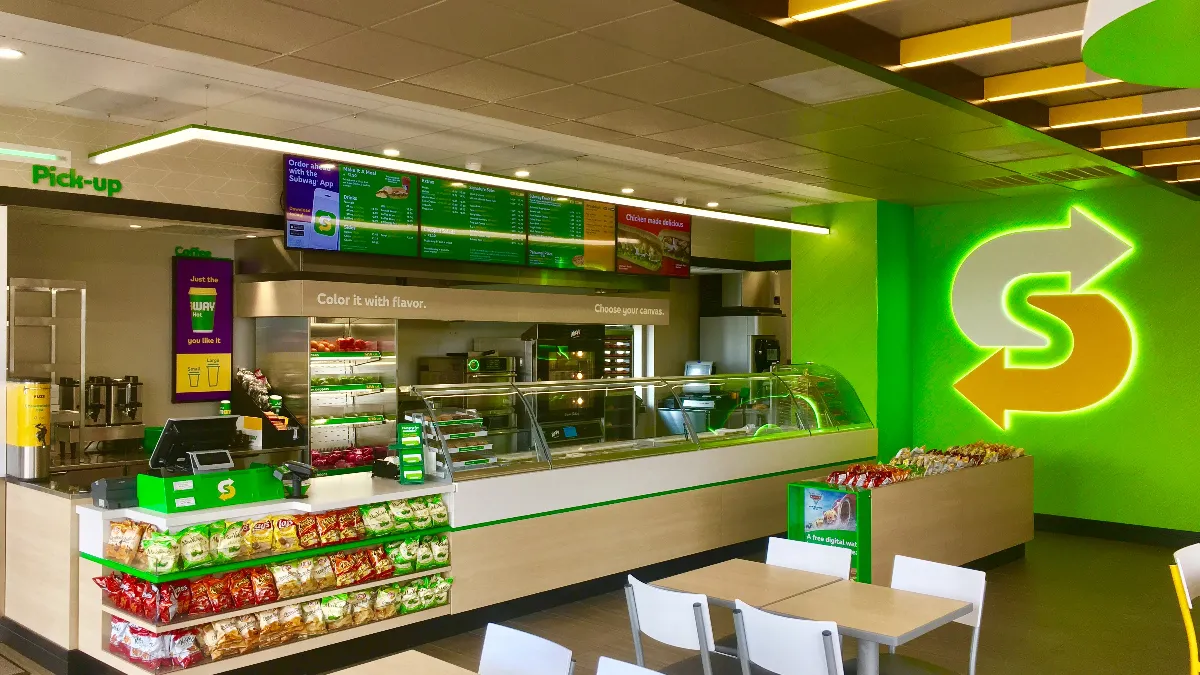 Subway's reimagined interiors put in place in 2021 as part of its Eat Fresh Refresh.