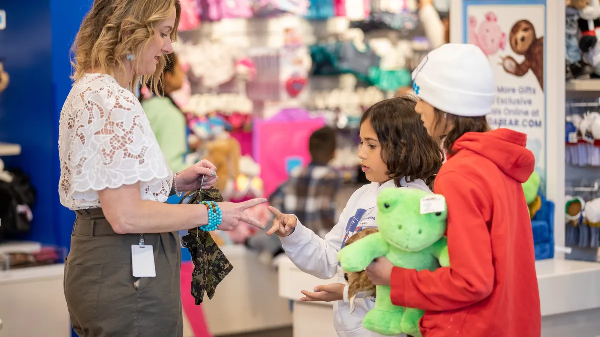 Children shop at Build-a-Bear