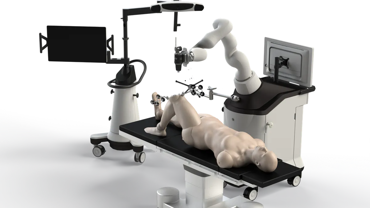 A photo of Monogram Orthopedics' surgical robot.