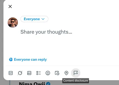 X paid promotion tags