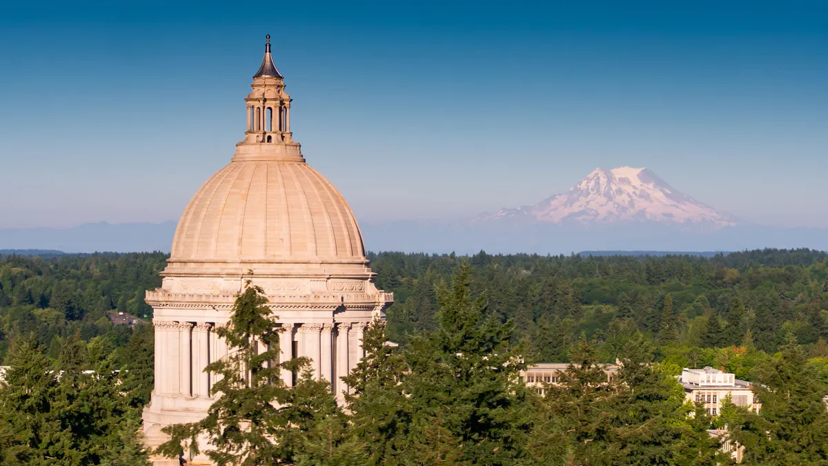 The Washington state capitol building.