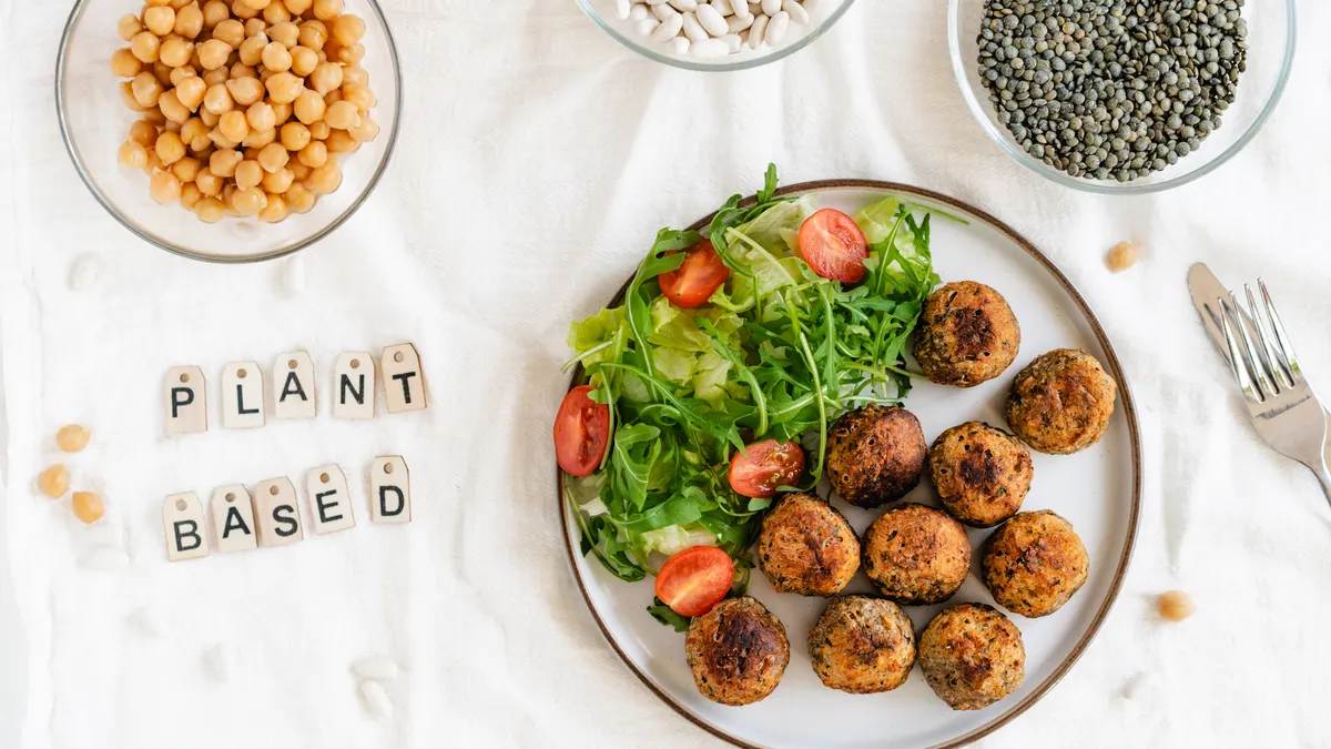 Food styling on table cloth