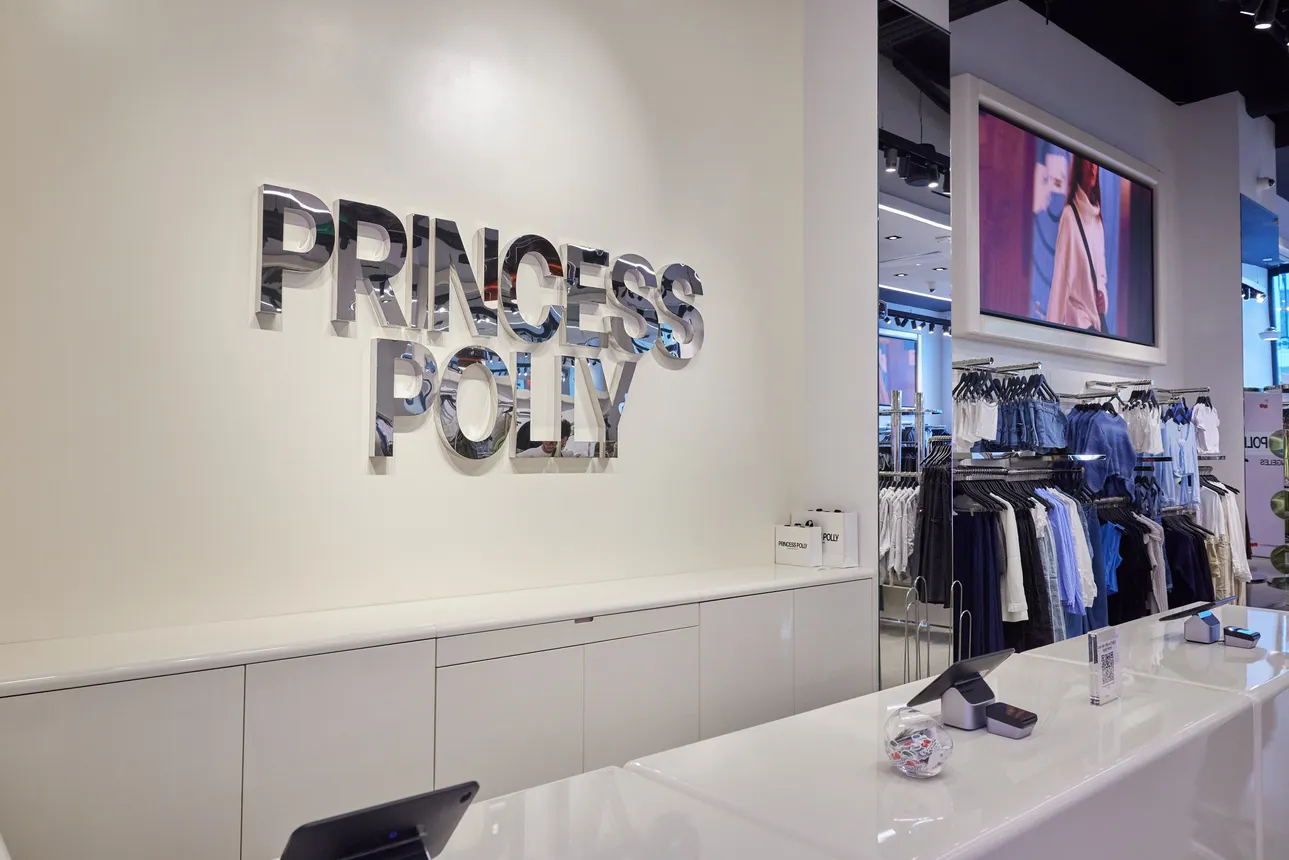 The inside of a Princess Polly store.