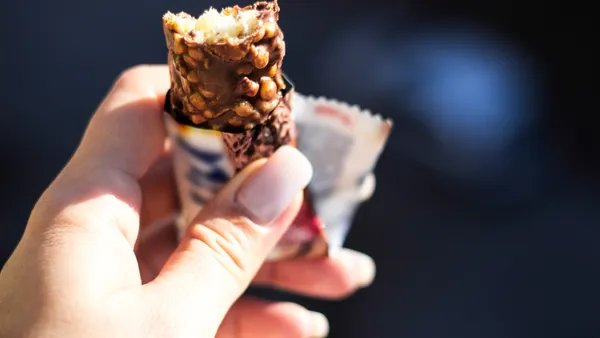 close up of a protein bar