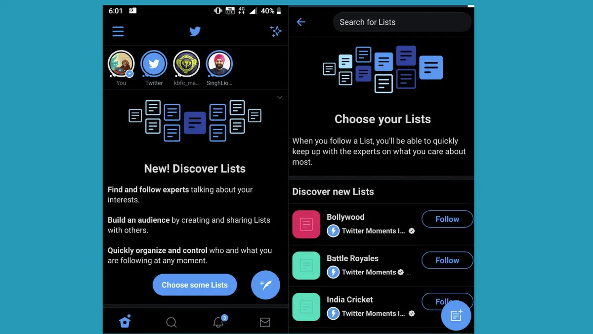 Twitter List Discovery