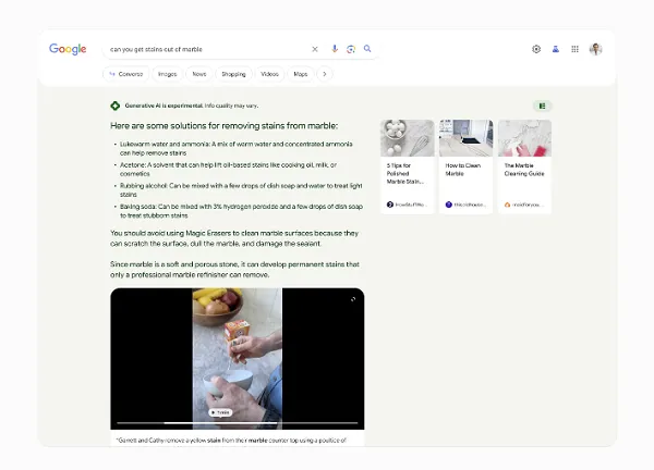 Google generative AI example
