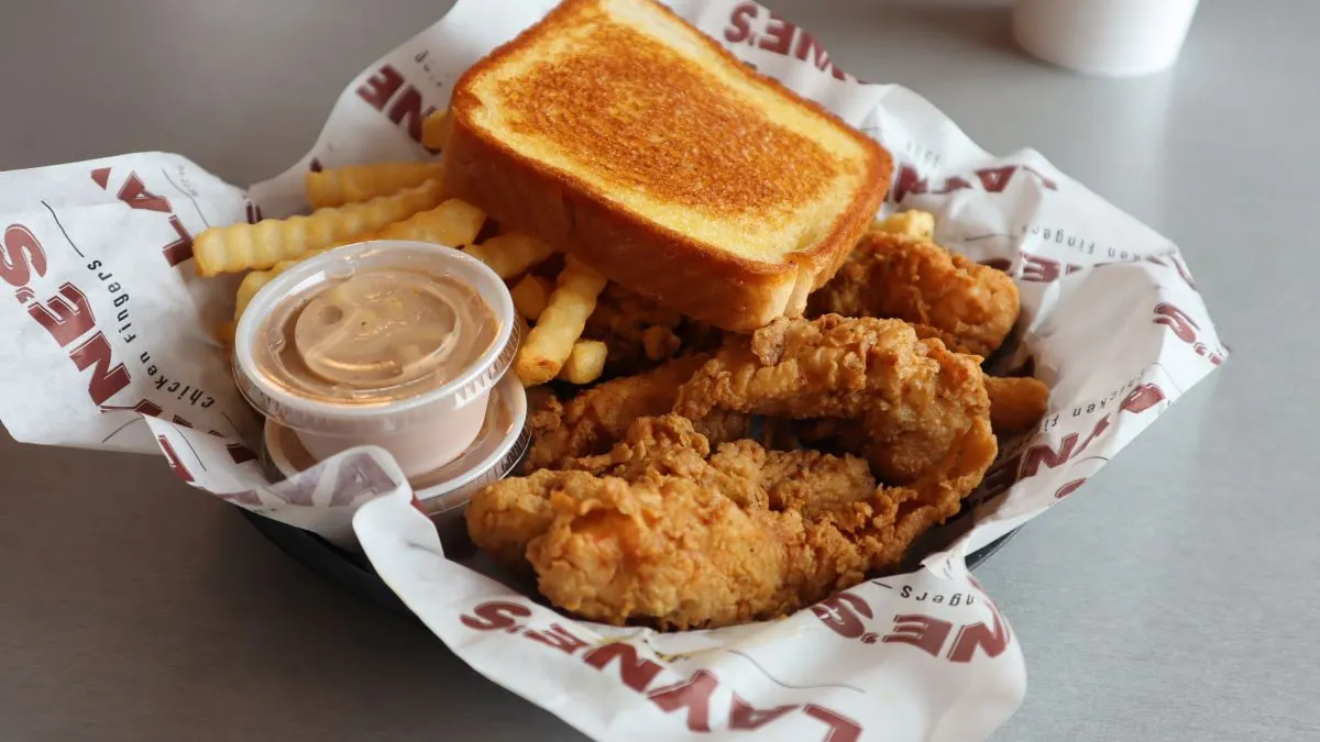 An image of Layne's Chicken Fingers menu items.