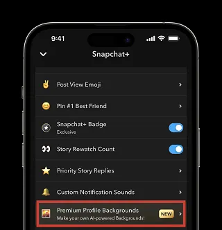 Snapchat+ profile backgrounds