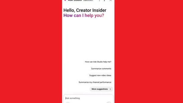 YouTube Ask Studio