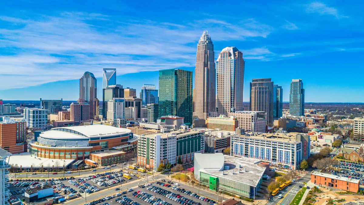 Charlotte, North Carolina, had 67 hotel projects, or 7,772 rooms, in its Q1 hotel construction pipeline.