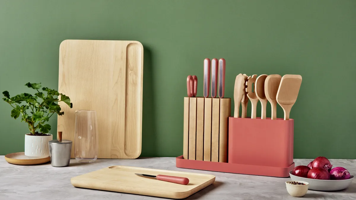 Caraway's prep set and cutting boards.