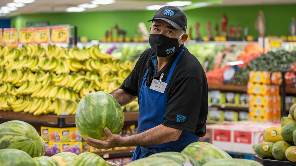 A Food City grocery worker