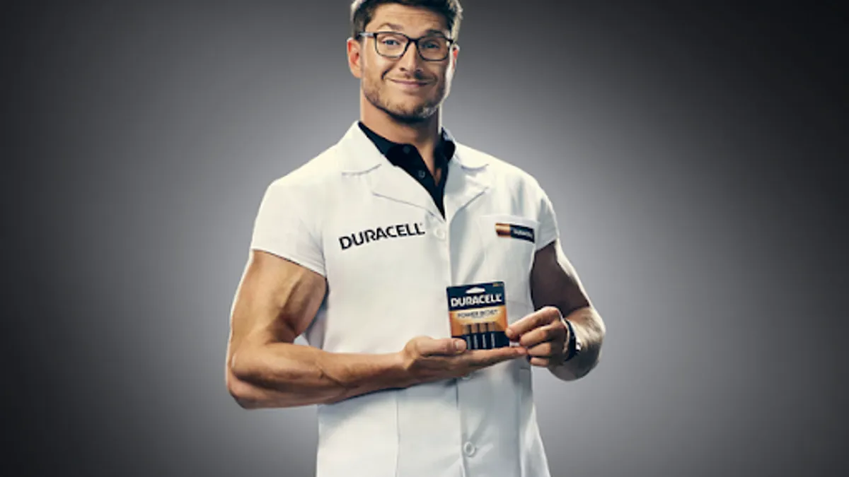 Duracell Scientist brand character for Duracell's debut Super Bowl commercial.