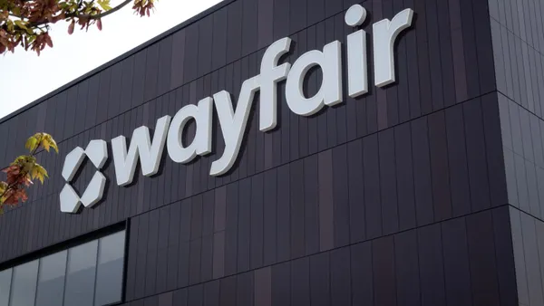 Close up of Wayfair storefront.