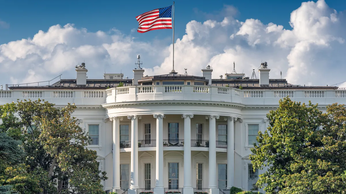 The White House in Washington DC at summer day.