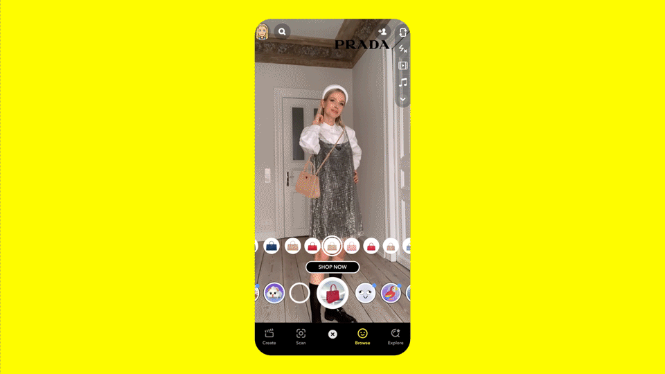 Snapchat Prada example