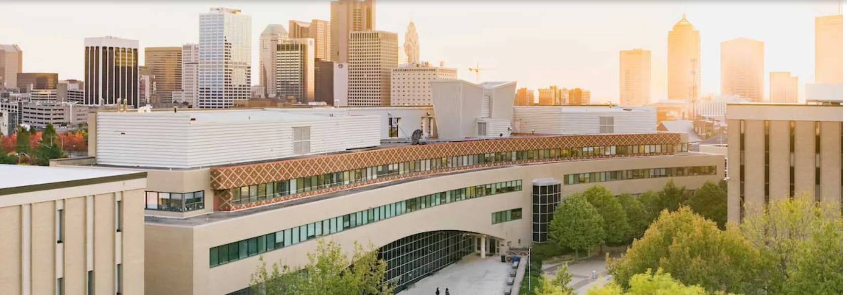 Picture of Columbus State Community College at dusk.