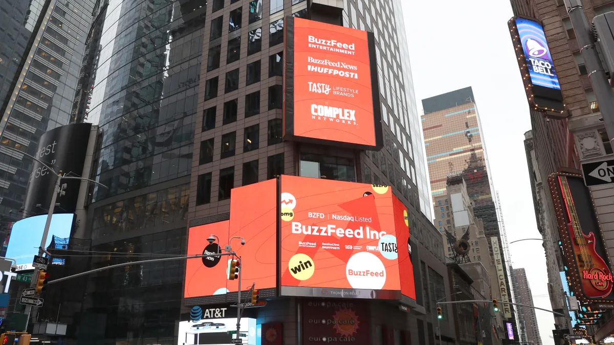 Buzzfeed logo seen in NYC