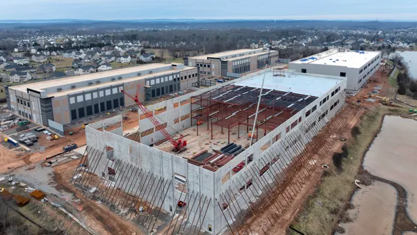 aerial view of Amazon’s mid-Atlantic region data center