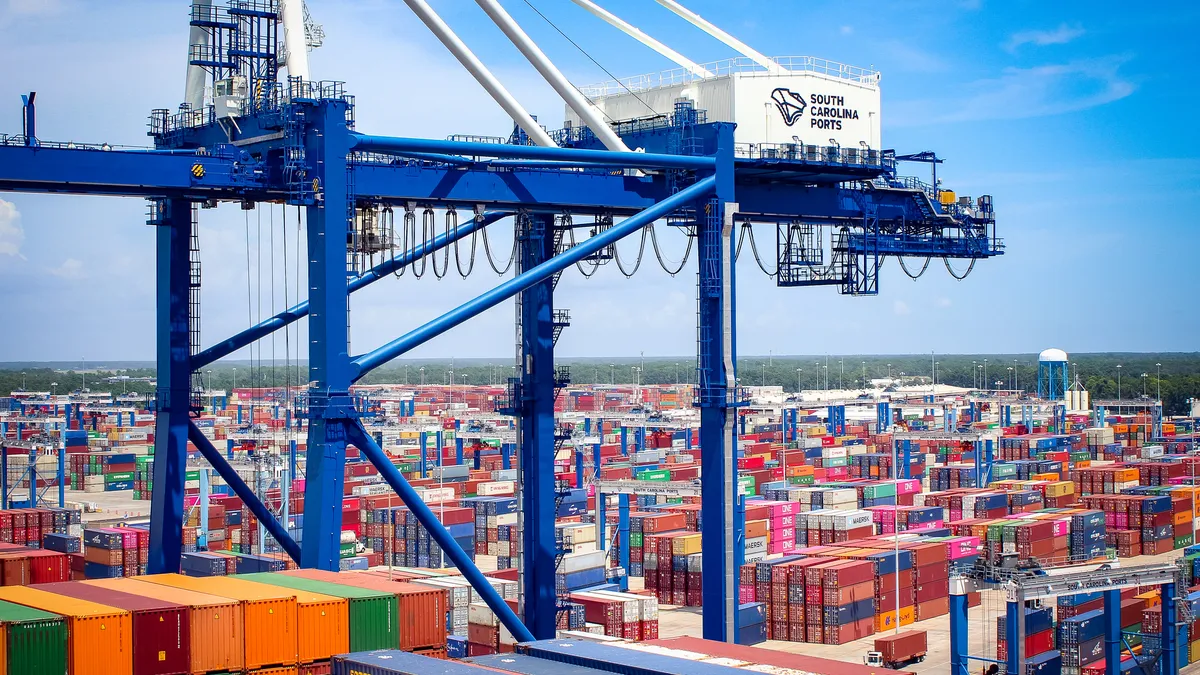 Picture of the Port of Charleston shared with Supply Chain Dive on July 22, 2020