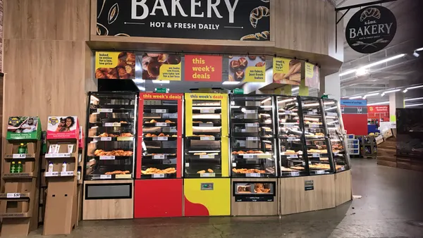 Bakery section of a grocery store