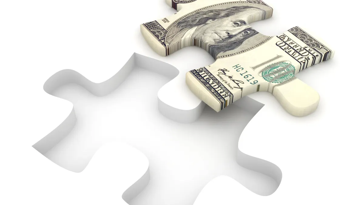 Money Puzzle - stock photo