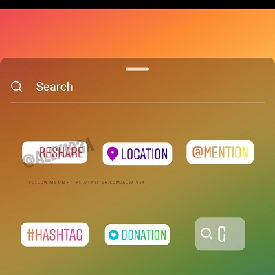 Instagram Reshare sticker