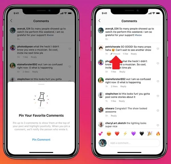 Instagram Pin Comments