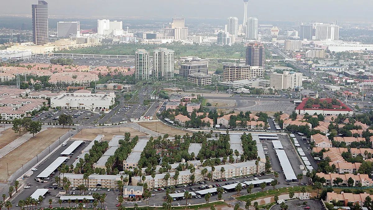 Aerial view of Las Vegas, Nevada.