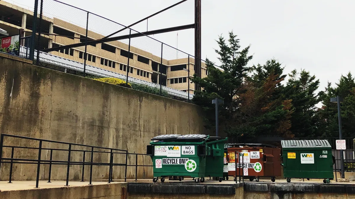 Waste Management containers in Washington, DC