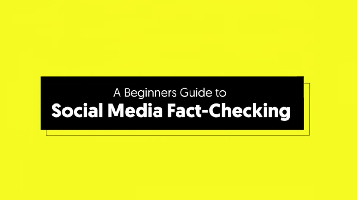 Social media fact checking infographic