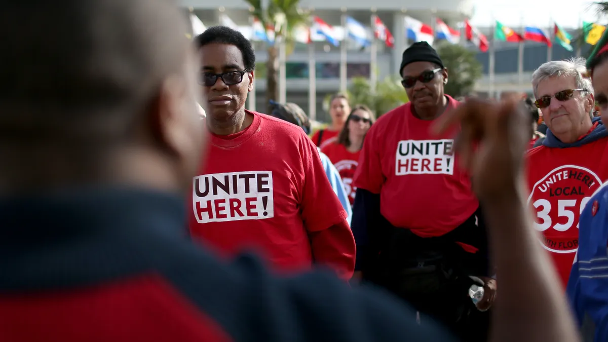 Unite Here workers.