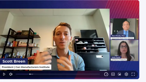 A screenshot of people speaking during a webinar