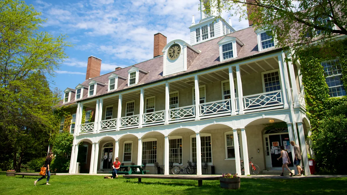 The campus of Bennington college, in Vermont.