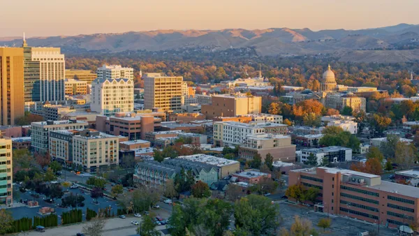 Aerial view of an urban environment.